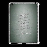 Coque iPad 2/3 Portrait Ame Vert Citation Oscar Wilde