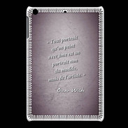 Coque iPadMini Portrait Ame Violet Citation Oscar Wilde