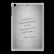 Coque iPadMini Public génie Gris Citation Oscar Wilde