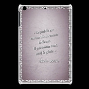 Coque iPadMini Public génie Rose Citation Oscar Wilde
