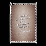 Coque iPadMini Public génie Rouge Citation Oscar Wilde