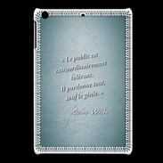 Coque iPadMini Public génie Turquoise Citation Oscar Wilde