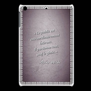 Coque iPadMini Public génie Violet Citation Oscar Wilde