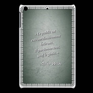 Coque iPadMini Public génie Vert Citation Oscar Wilde