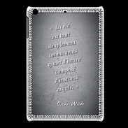 Coque iPadMini Quart d'heure Noir Citation Oscar Wilde