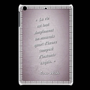 Coque iPadMini Quart d'heure Rose Citation Oscar Wilde