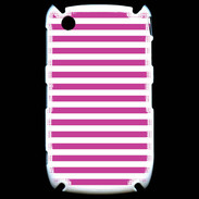 Coque Blackberry 8520 rayures blanches et roses