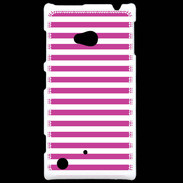 Coque Nokia Lumia 720 rayures blanches et roses
