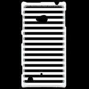 Coque Nokia Lumia 720 rayures noires et blanches