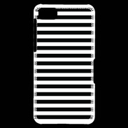Coque Blackberry Z10 rayures noires et blanches