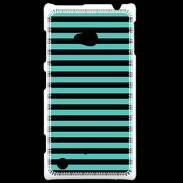 Coque Nokia Lumia 720 rayures noires et bleues