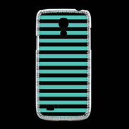 Coque Samsung Galaxy S4mini rayures noires et bleues