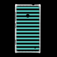 Coque Nokia Lumia 520 rayures noires et bleues
