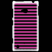 Coque Nokia Lumia 720 rayures noires et roses