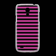 Coque Samsung Galaxy S4mini rayures noires et roses