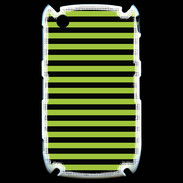 Coque Blackberry 8520 rayures noires et vertes