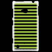 Coque Nokia Lumia 720 rayures noires et vertes