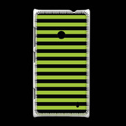 Coque Nokia Lumia 520 rayures noires et vertes