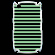 Coque Blackberry 8520 rayures vert d'eau et noires