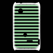 Coque Sony Xperia Typo rayures vert d'eau et noires