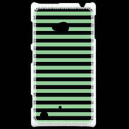 Coque Nokia Lumia 720 rayures vert d'eau et noires