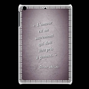 Coque iPadMini Sacrement amour Violet Citation Oscar Wilde