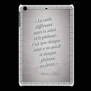 Coque iPadMini Saint pêcheur Gris Citation Oscar Wilde