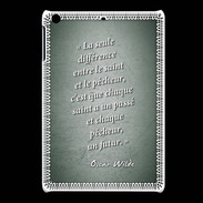 Coque iPadMini Saint pêcheur Vert Citation Oscar Wilde