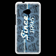 Coque HTC One Since crane bleu 1995