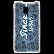 Coque LG P990 Since crane bleu 1995