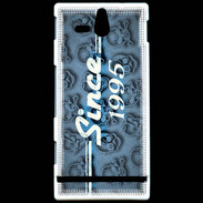 Coque Sony Xperia U Since crane bleu 1995