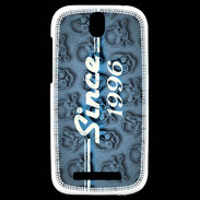 Coque HTC One SV Since crane bleu 1996