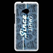 Coque HTC One Since crane bleu 1996