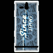 Coque Sony Xperia U Since crane bleu 1996
