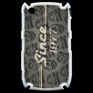 Coque Blackberry 8520 Since crane gris 1977