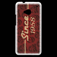 Coque HTC One Since crane rouge 1958