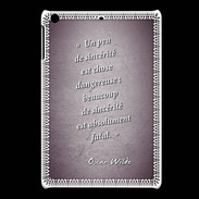 Coque iPadMini Sincérité fatale Violet Citation Oscar Wilde