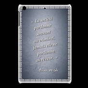 Coque iPadMini Société rêveur Bleu Citation Oscar Wilde