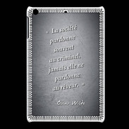 Coque iPadMini Société rêveur Noir Citation Oscar Wilde