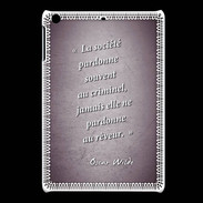 Coque iPadMini Société rêveur Violet Citation Oscar Wilde