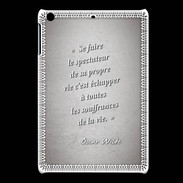 Coque iPadMini Spectateur Gris Citation Oscar Wilde