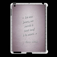Coque iPad 2/3 Survie mort Rose Citation Oscar Wilde
