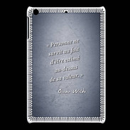 Coque iPadMini Survie valeur Bleu Citation Oscar Wilde