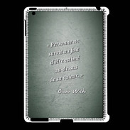 Coque iPad 2/3 Survie valeur Vert Citation Oscar Wilde