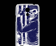 Coque Samsung Galaxy S4mini Tête de mort Biker USA