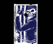 Coque Nokia Lumia 520 Tête de mort Biker USA