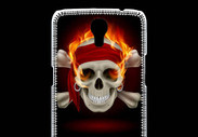 Coque Samsung Galaxy Mega Tête de mort en flamme 5