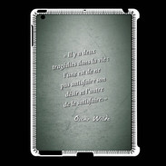 Coque iPad 2/3 Tragédie Vert Citation Oscar Wilde