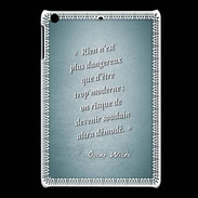 Coque iPadMini Trop moderne Turquoise Citation Oscar Wilde