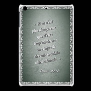 Coque iPadMini Trop moderne Vert Citation Oscar Wilde